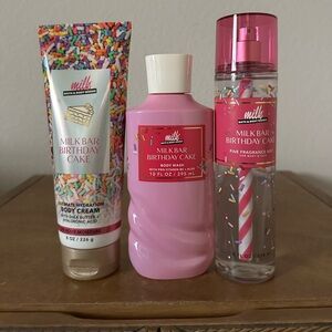 NEW Bath & Body Works MILKBAR BIRTHDAY CAKE body care  Cake Set